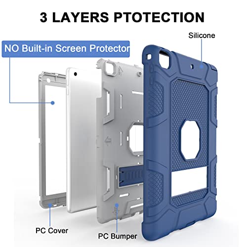 rantice iPad Mini 5 Case, iPad Mini 4 Case, Hybrid Three Layer Armor Shockproof Rugged Drop Protection Cover Case Built with Kickstand for iPad Mini 4/5 7.9 Inch - Image 3