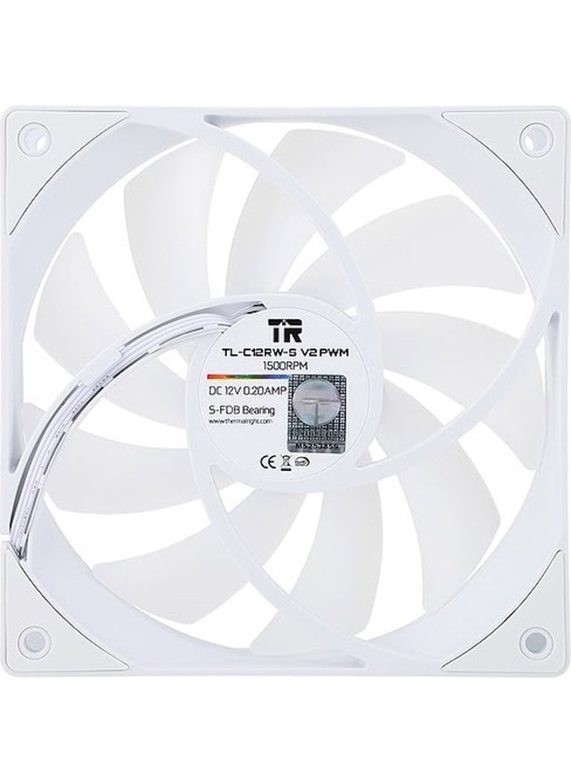 Thermalright - TL-C12RW-S V2 Argb 120MM White Case Fan - Image 1