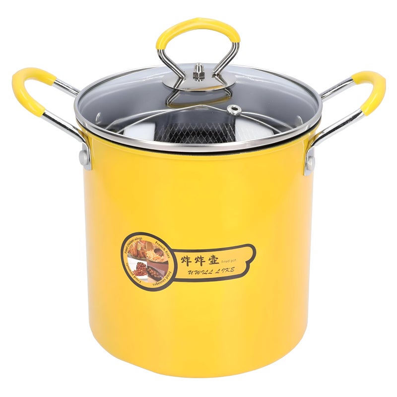 Generic Duck Shaped 3L Stainless Steel Deep Fryer with Basket, High Temperature Glass Lid, Wire Basket for Frying Foods, Stainless Steel Handle for Comfortable Grip - Image 1