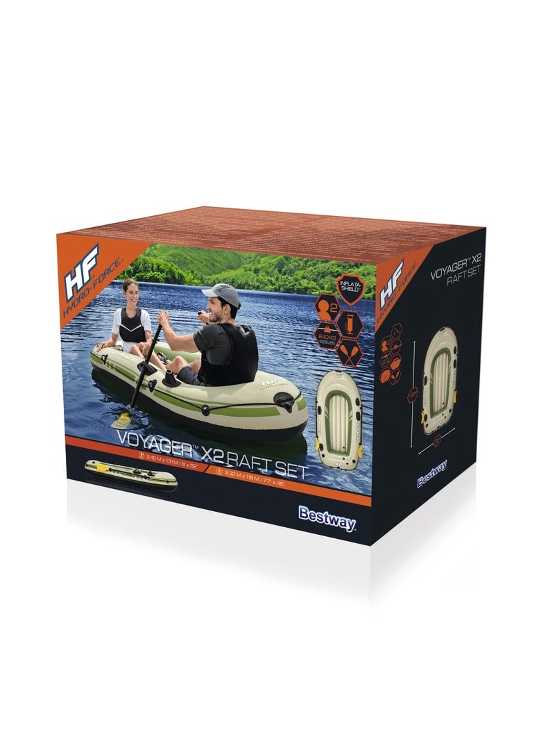 Bestway Hydro-Force 2.32m x 1.18m Voyager X2 Raft Set #65163 - Image 2