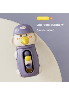 Baby Bath Toy Children's Water Play Crab Swimming Baby Children's Water Play Little Duck Little Turtle Coil Toy-Color:Cute Runny Elephant In The Water [purple Clothes Style] Bagged