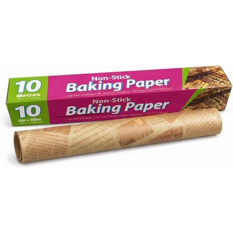 الكيان ورق زبده خبز غير لاصق، 10 أمتار × 300 ملم، مقاوم للميكروويف والفرن، للطهي بدون دهون - Image 1