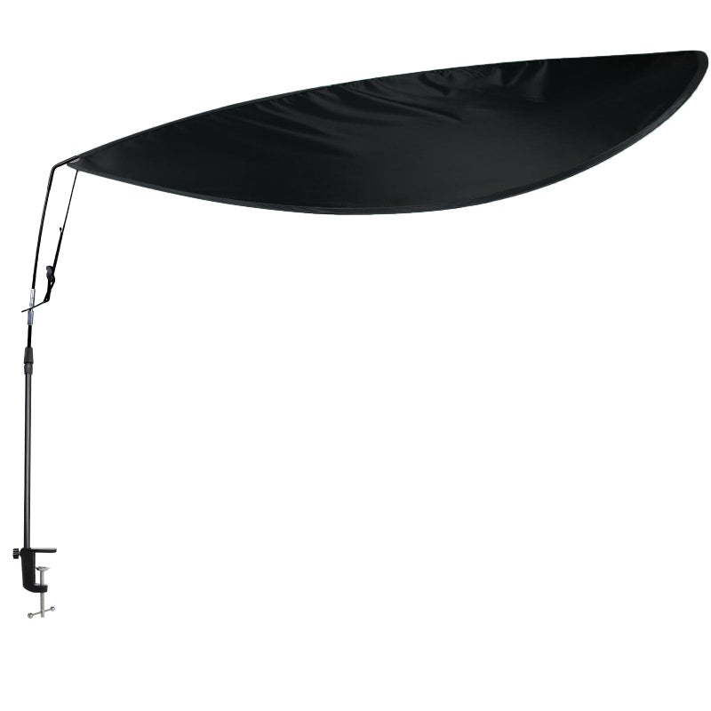CKAGF Adjustable Office Cubicle and Desk Shade 55 Inch Extra Large Privacy Shade for Desk Blocks Overhead Light Glare and Distractions 360 Rotating Height Adjustable Desk Canopy for Office Workspace - Image 2