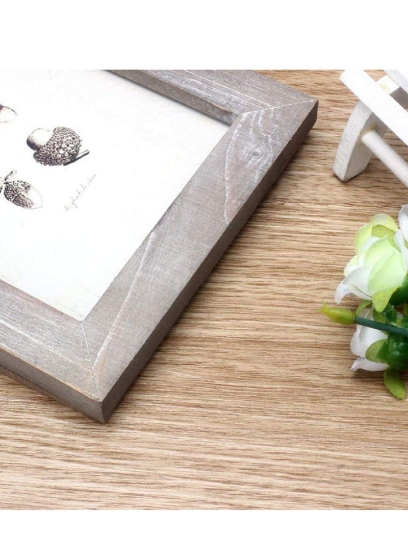 SYOSI Retro Wooden Picture Frame, SYOSI 6-Inch Vintage Photo Display Frames for Home Office Shop Store 4R Decoration Draws Festivals Gift (Antique Wood Color)  - Image 5