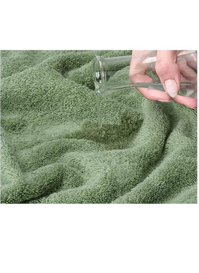 Safi Plus 6-Piece Towel Set 100% Turkish Genuine Cotton Super Soft & Absorbent Luxury Hotel Quality 600 GSM Cotton Bathroom Towels, 2 Bath Towels, 2 Hand Towels, 2 Washcloths, Sage Green  - Image 5