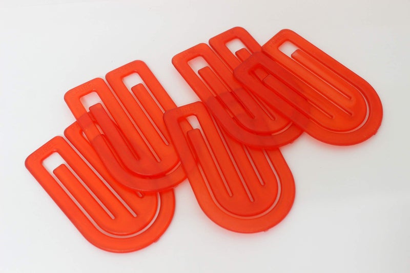 Laurel KingKlip for Organizing Sorting Documents Map Tabs Bookmark Crystal Red Colour Feather Light Paper Clip 75 mm Holds 2 to 70 Sheets Strong Smooth & Round Shaped U Clip for SOHO - 5 Clips Pack - Image 2
