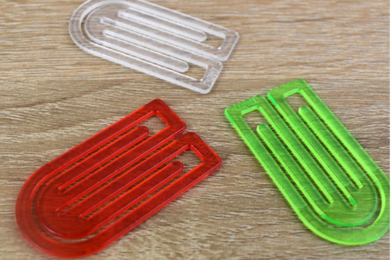 Laurel KingKlip for Organizing Sorting Documents Map Tabs Bookmark Crystal Red Colour Feather Light Paper Clip 75 mm Holds 2 to 70 Sheets Strong Smooth & Round Shaped U Clip for SOHO - 5 Clips Pack - Image 5