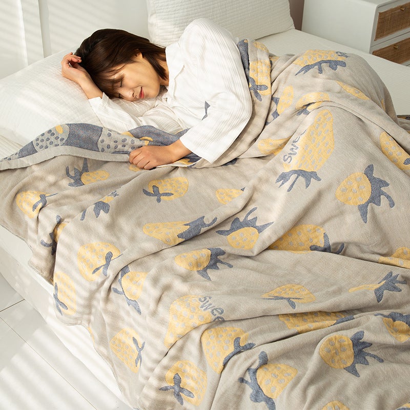 Five-Layer Pure Cotton Gauze Towel Bed Sheet 2023 New Single Double Air Conditioning Quilt Sofa Blanket Lunch Break Summer Cool Quilt - Image 4