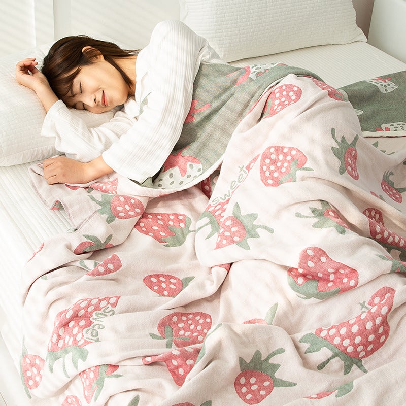 Five-Layer Pure Cotton Gauze Towel Bed Sheet 2023 New Single Double Air Conditioning Quilt Sofa Blanket Lunch Break Summer Cool Quilt - Image 3