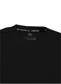 International Uniform L.L.C Men's Athleisure Full Sleeves Polyester Round Neck Black T-shirt  - Image 4