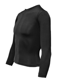International Uniform L.L.C Men's Athleisure Full Sleeves Polyester Round Neck Black T-shirt  - Image 3