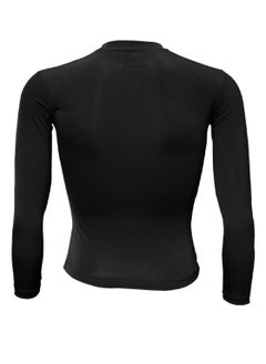 International Uniform L.L.C Men's Athleisure Full Sleeves Polyester Round Neck Black T-shirt  - Image 2
