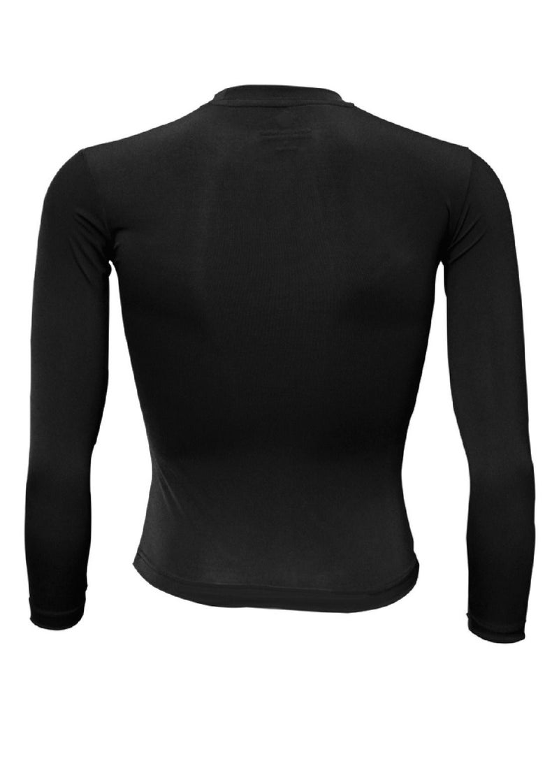 International Uniform L.L.C Men's Athleisure Full Sleeves Polyester Round Neck Black T-shirt  - Image 2