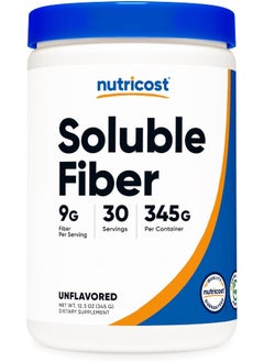 Nutricost Nutricost Soluble Fiber (Unflavored) 30 servings - Vegan, Non-GMO, Gluten Free  - Image 1