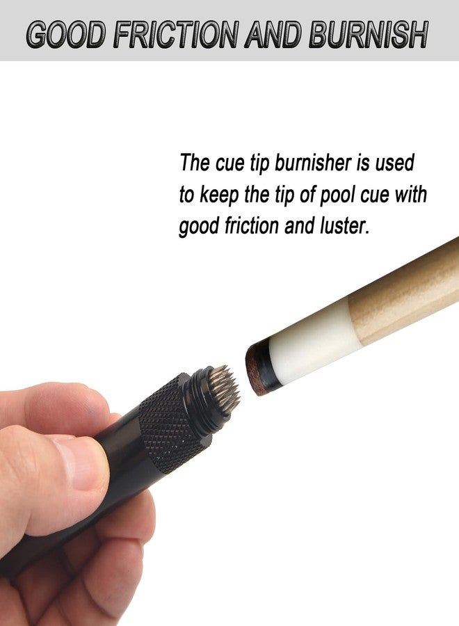 LAKE OF FIRE 3-in-1 Snooker/Pool Cue Tip Shaper with Repair Tool, Cue Tip Storage, and Billiard Chalk Holder(Black) - Image 4