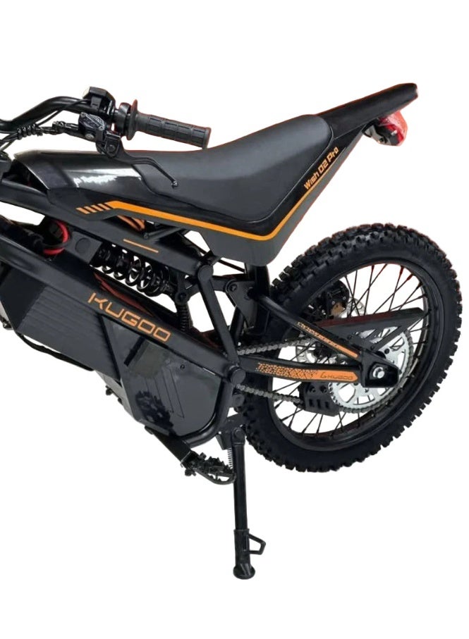 Kugoo Wish02 Pro Black Edition Electric Dirt Bike 2500W Powerful Motor, 70KM/H Max Speed 50,60KM Range Heavy Duty Frame Off Road Tires, Black - Image 5