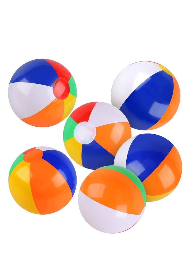 Vitacelli Pool Fun Bulk Pack Squirting Beach Balls 6 panel design. 24" is the maximum diameter. Pack Of 5  - Image 1