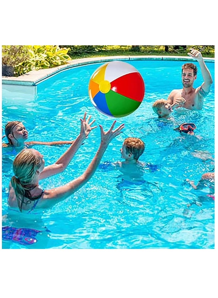 Vitacelli Pool Fun Bulk Pack Squirting Beach Balls 6 panel design. 24" is the maximum diameter. Pack Of 5  - Image 2