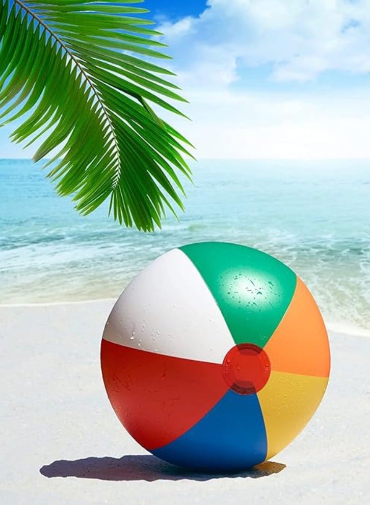 Vitacelli Pool Fun Bulk Pack Squirting Beach Balls 6 panel design. 24" is the maximum diameter. Pack Of 5  - Image 4