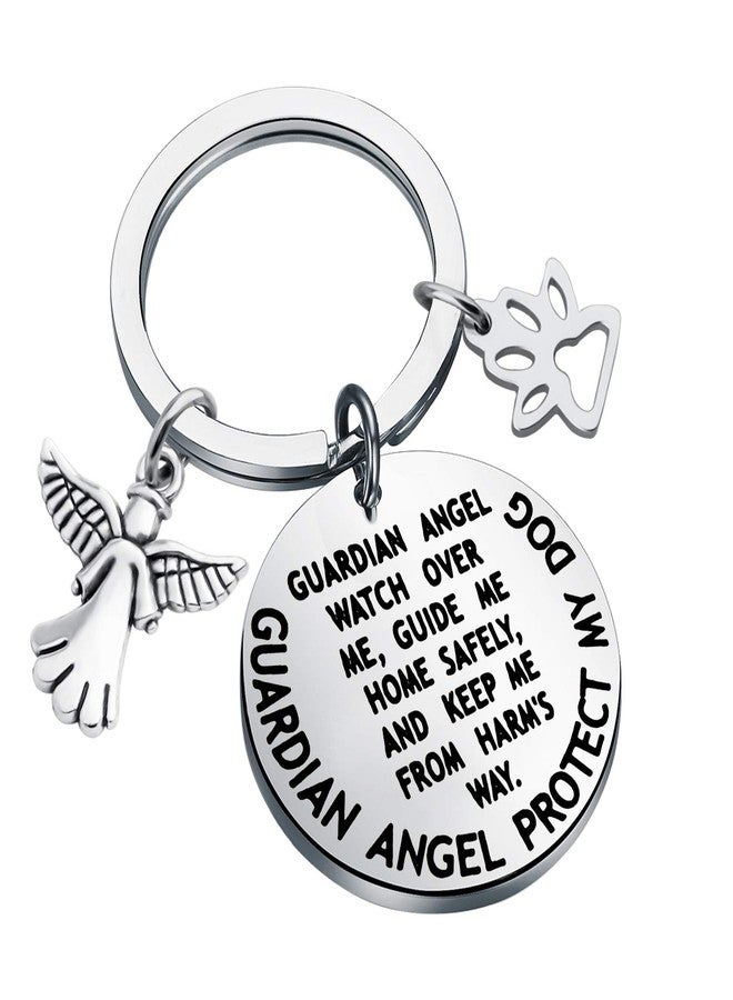 MYOSPARK Guardian Angel Protect My Dog Pet Protection Stainless Steel Pendant Collar Charm (Dog protection tag) - Image 1