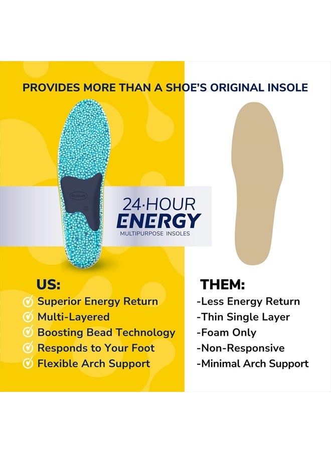 Dr. Scholl's - ® 24-Hour Energy Multipurpose Insoles, Returns Energy with Every Step, Relieves Foot Pressure & Tired Achy Feet, Memory Foam & Gel Insert, Women's Shoe Size 6-10, 1 Pair - Image 1