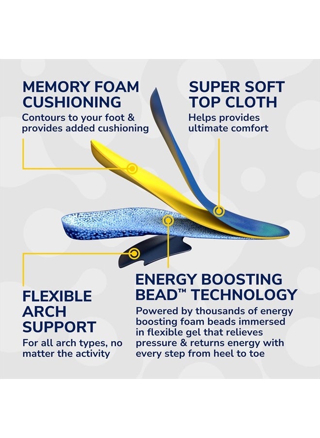 Dr. Scholl's - ® 24-Hour Energy Multipurpose Insoles, Returns Energy with Every Step, Relieves Foot Pressure & Tired Achy Feet, Memory Foam & Gel Insert, Women's Shoe Size 6-10, 1 Pair - Image 1