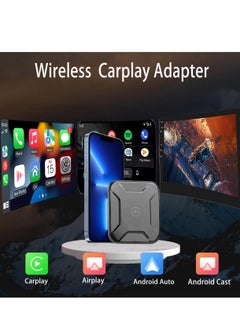 KASTWAVE Wireless CarPlay & Android Auto Adapter - Plug and Play for AirPlay Image & Android Image, CarPlay Al Box  - Image 4