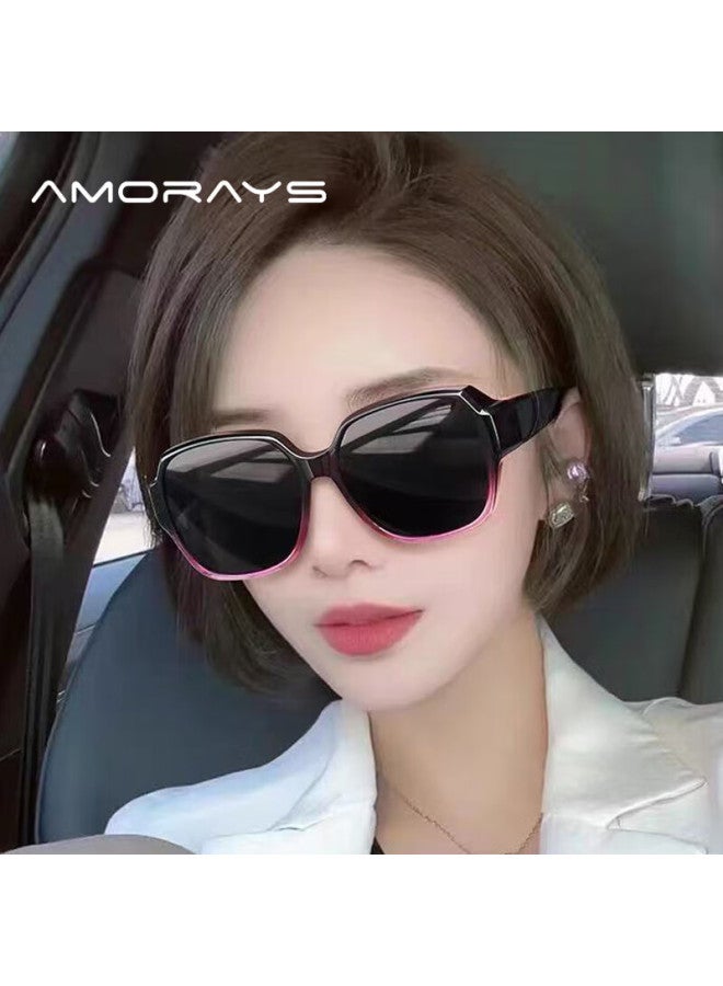 Amorays Sungl Clip-on For Nearsighted Gl, Foldable Polarized Uv Protection Sungl For Men And Women To Wear Over Prescription Lenses While Driving