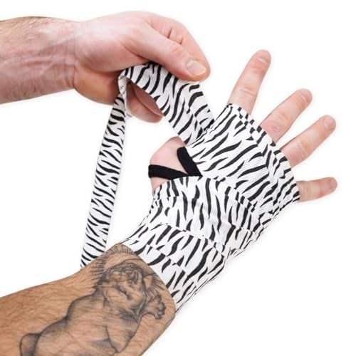 Protoner MMA Zebra Design Hand Wraps, 3 Meters - Image 2