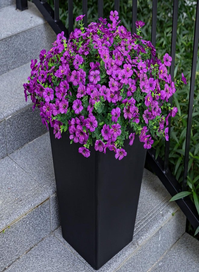 Lnoicy Artificial Flowers for Outdoor Fake Plants for Spring Decoration,20 Bundles Faux Eucalyptus Flowers for Planter UV Resistant Lifelike for Home Porch Garden（Fuchsia） - Image 3