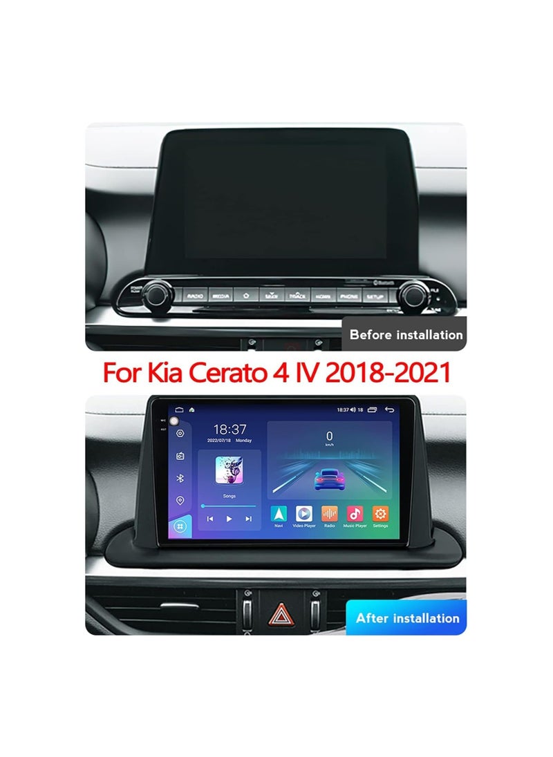 SHEZA STAR - ستيريو سيارة أندرويد لكيا سيراتو 4 فورتي K3 2018 2019 2020 2021 4 جيجابايت رام 64 جيجابايت روم ميرور لينك واي فاي BT، راديو GPS، 9 بوصة يدعم Apple Carplay، شاشة تعمل باللمس IPS مع كاميرا احتياطية AHD - Image 1