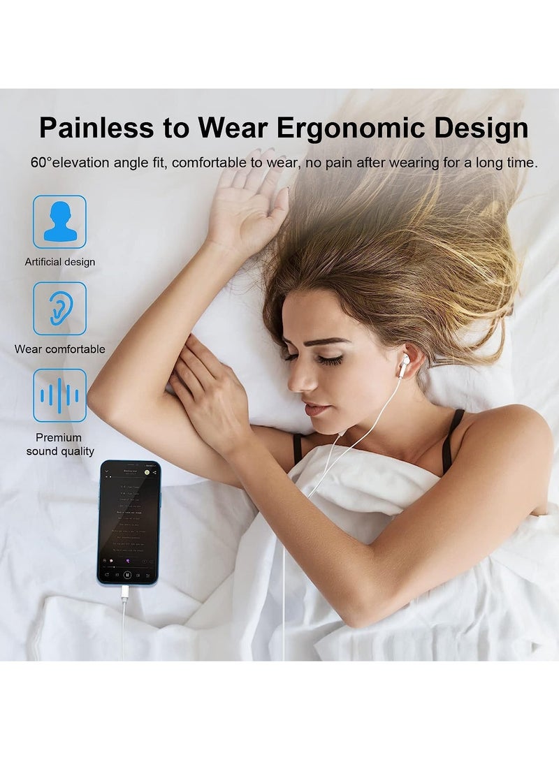 ELTRAZONE iPhone Headphones, [MFI Certified] Earphones Wired Stereo Sound Earbuds with Microphone and Volume Control, Compatible with iPhone 14/13/12/SE/11/XR/XS/X/7/7 Plus/8/8P, Supports All iOS Systems,White - Image 5