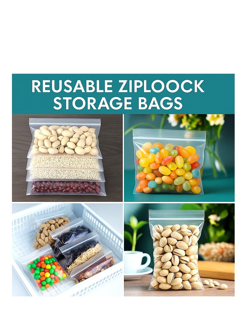 Lavish Clear Ziplock Bags 30x40CM | 25 PACK Transparent Resealable Plastic Pouches |Reclosable Seal for Food Jewelry Travel Packing Storage | Multi Purpose Plastic Zipper Bags - Image 5