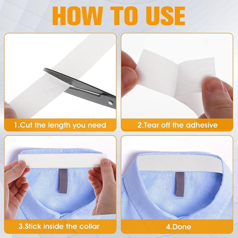 Kshavi Kshavi Collar Protector Neck Sweat Pad Antiperspirant Sticker Absorbing Sweat Pads nonwoven fabric Disposable SelfAdhesive Invisible Protection Hats Liner Caps Against Collar Sweat Stains 3PCs - Image 2