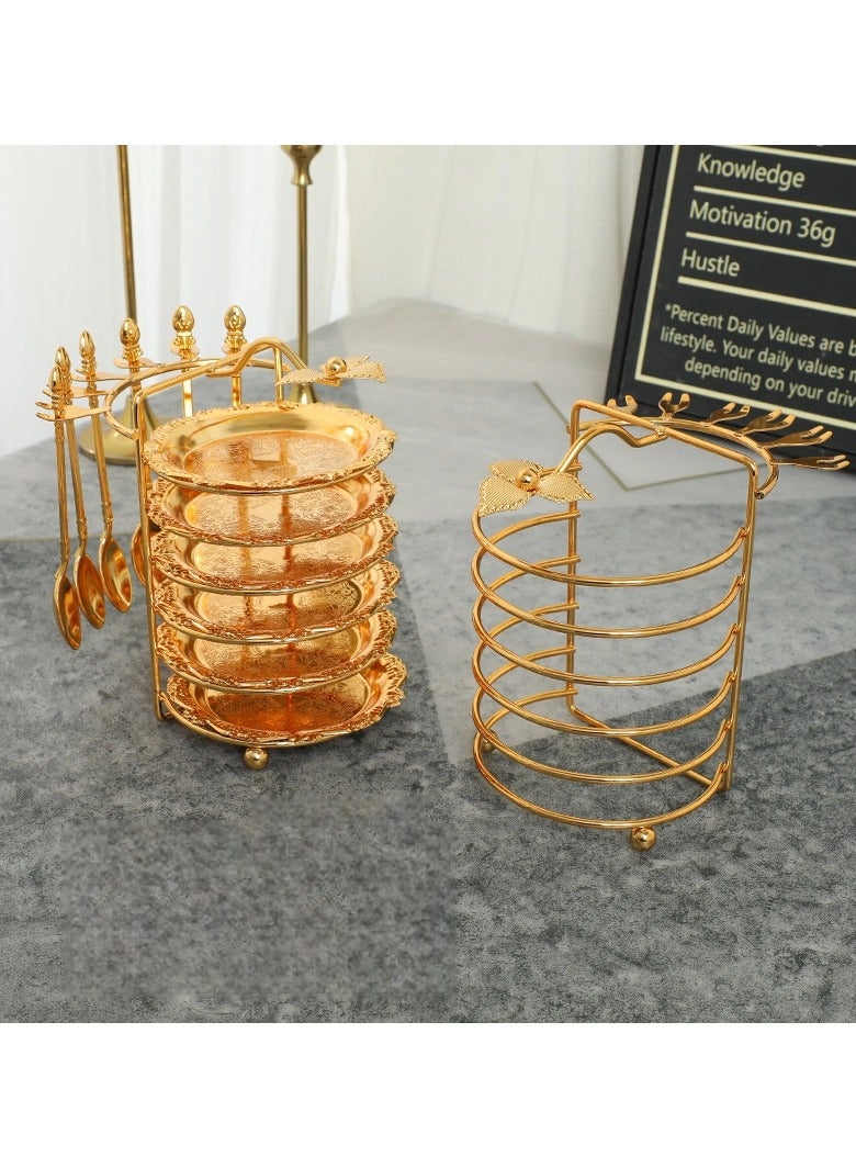 general High-end cake plate with spoon set home living room dessert table snack fruit plate storage plate - Image 2