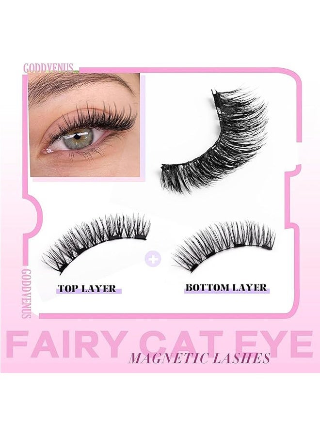 abib 2 Pair Magnetic Eyelashes, Natural Look Reusable Magnetic Eyelashes with Applicator No Glue Needed, Eyelash Extension Tool, Upper and Lower Eyelash Combo Set Easy to Wear and Remove, CT04-6 - Image 3