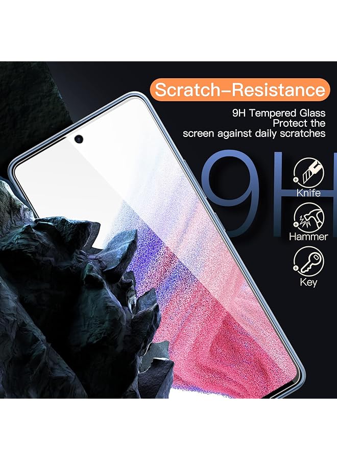 جي تيك واقي شاشة لهاتف سامسونج جالاكسي A53 5G A52 A52 5G A52S 5G 9H زجاج مقوى مضاد للخدش عالي الوضوح، عبوة من 3 قطع - Image 4