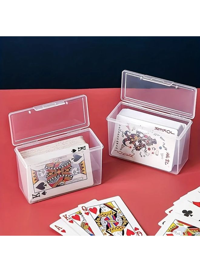 1pc Transparent Plastic Card Storage Box Business Card Organizer for Home Office Desk - Image 3