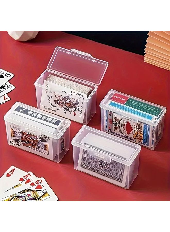 1pc Transparent Plastic Card Storage Box Business Card Organizer for Home Office Desk - Image 5