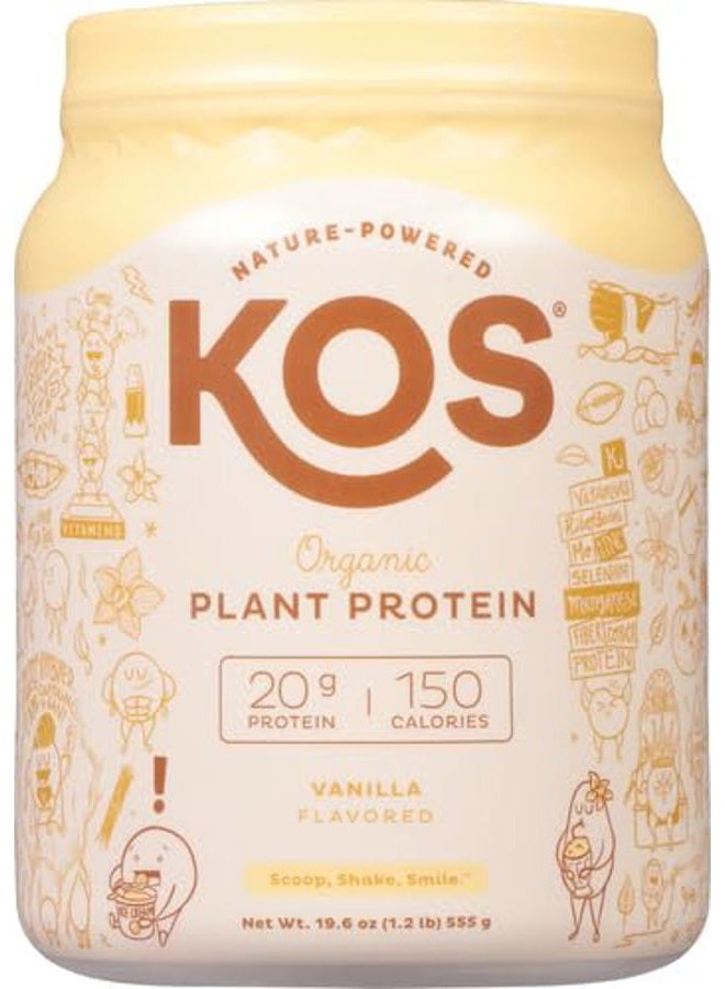 KOS Vegan Protein Powder Erythritol Free, Vanilla - USDA Organic Pea Protein Blend, Plant Based Superfood Rich in Vitamins & Minerals - Keto, Dairy Free - Meal Replacement for Women & Men, 15 Servings - Image 4