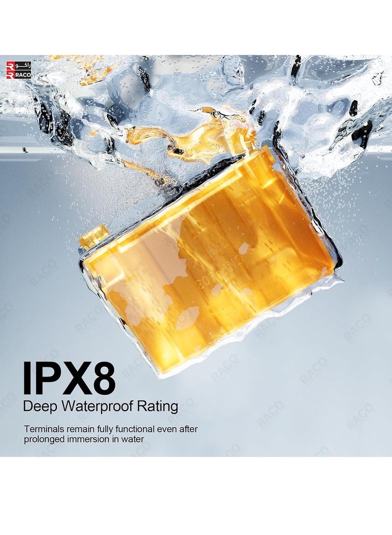 RACO Waterproof Gel Boxes – Insulated Quick Connect Terminals, Pre-Filled Gel, IPX8 Rated | Compatible with Lever Wire Connectors & Compact Quick Splice Connectors - Image 3