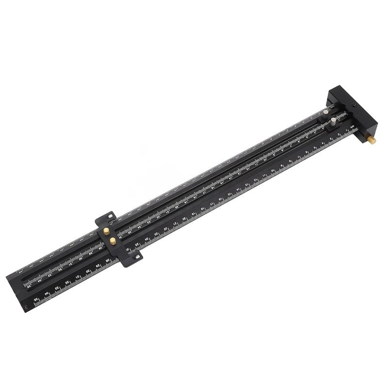 مسطرة حرف T من سبائك الألومنيوم الأسود 35 سم أداة تحديد ونسخ متوازي قابلة للتعديل - Image 3