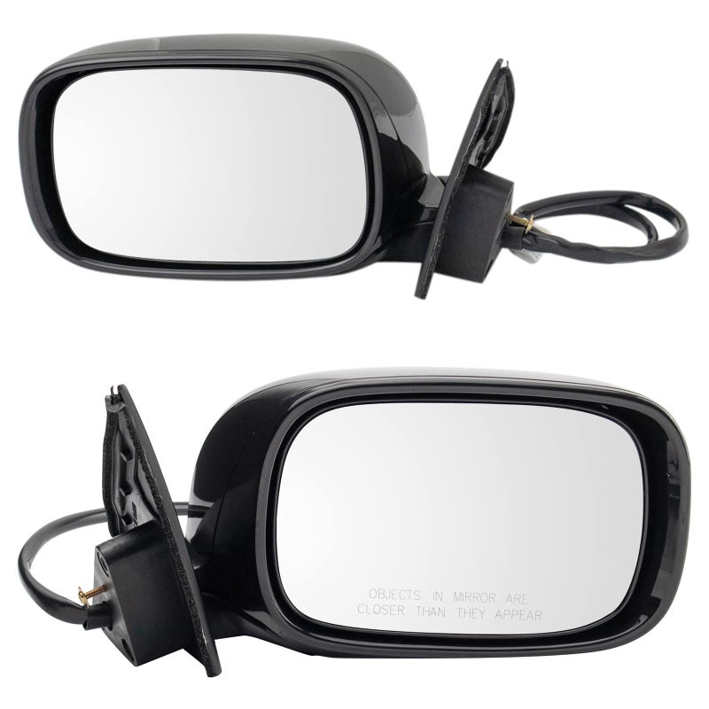 TRQ Power Heated Memory Paint to Match Mirror Set wPuddle Light Driver Passenger Side Compatible with 20012006 Lexus LS430 LX1320118 LX1321118