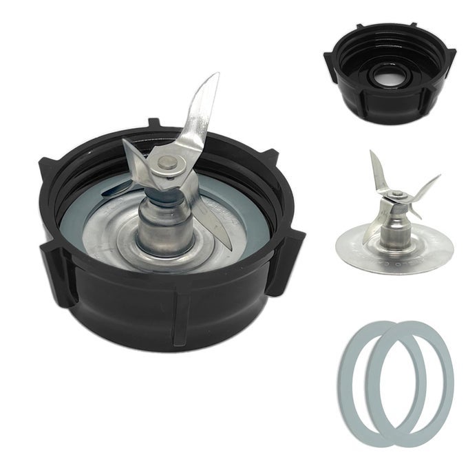 FOR OSTER BLENDER REPLACEMENT PARTS BLENDER ICE CRUSHER BLADE WITH JAR BASE CAP AND TWO RUBBER O RING SEALING RING GASKET COMPATIBLE WITH OSTER OSTERIZER BLENDERS ACCESSORIES