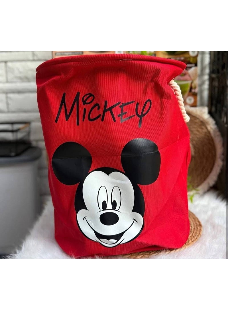 باسكت تخزين متعدد الأستخدامات كتان تقيل مبطن من الداخل بيد قماش قابل للطي 35*45سم