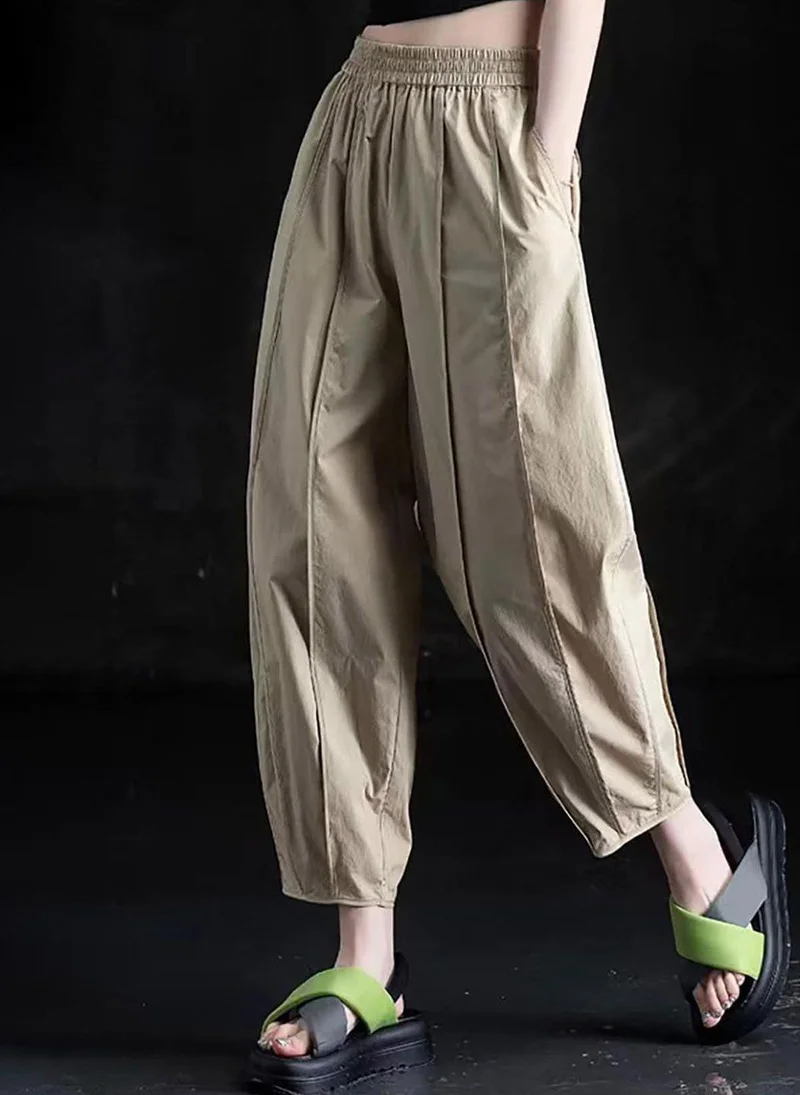 يونيكي Khaki Solid Cotton Trouser
