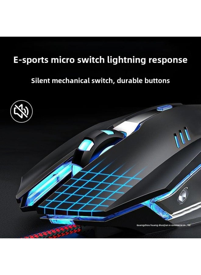 Forerunner E-sports Gaming Mouse Wired Mechanical Macro Desktop Computer Notebook Cf Special Non-silent Zuowei-Color:Girly Pink -Interface:Official Standard  - Image 5