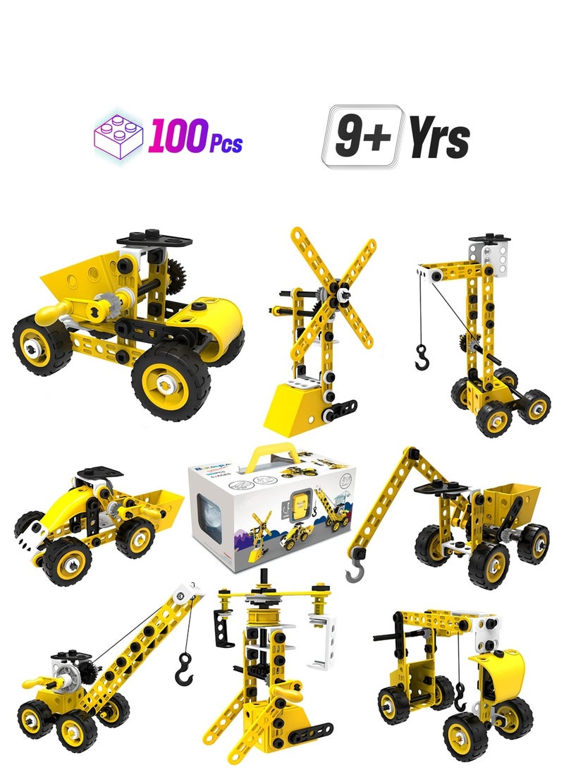 SOLARAE ألعاب البناء للأطفال من عمر 5 6 7 8 9+ سنوات، مجموعة ألعاب تعليمية مكونة من 100 قطعة لبناء STEM، ألعاب بناء تعليمية إبداعية للأولاد والبنات، مجموعة هدايا ألعاب هندسية إبداعية - Image 1