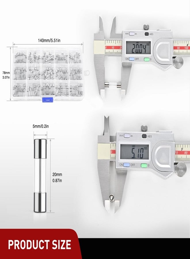 Nilight 150PCS Fast Blow Glass Fuses with 10PCS 5x20mm Inline Holder Screw Type16AWG 250V 0.1A 0.2A 0.25A 0.5A 1A 1.5A 2A 3A 4A 5A 8A 10A 12A 15A 20A Tube Fuse Assortment - Image 3