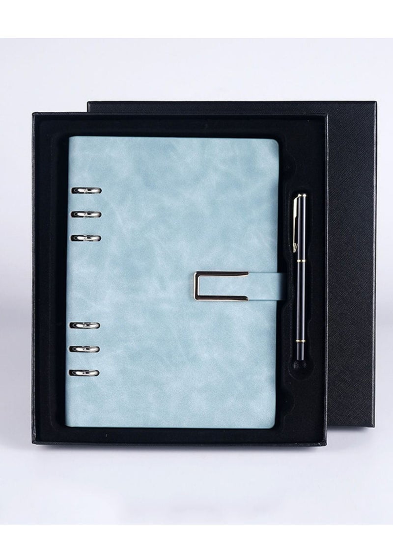 Reusable Notebooks - Stone Paper Waterproof Spiral Notebooks, A5 Wirebound Ruled Sketch Book Notepad Diary Memo Planner with 1 Pen (9.05''×6.69'')